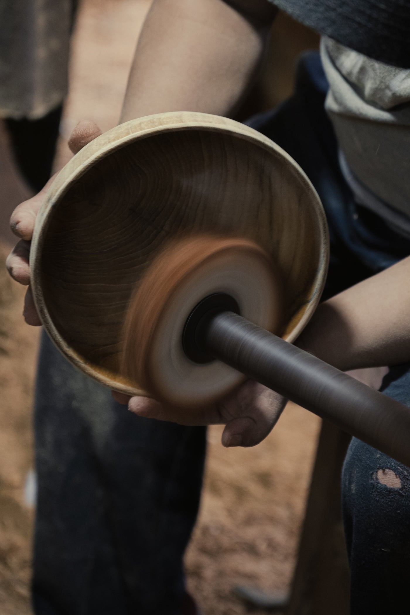 Handcrafted Teak Bowl Set – Nesting Design, 5 Piece