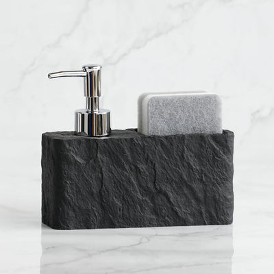 Soap Dispenser with Sponge – Imitation Black Rock Design