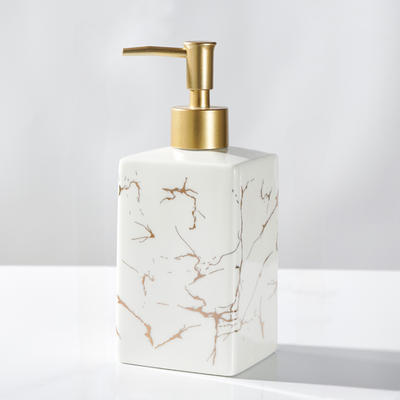 Marble Ceramic Soap & Shampoo Dispenser - Modern Design