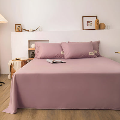 Soft Solid Color Flat Bed Sheet – Single, Queen & King Size