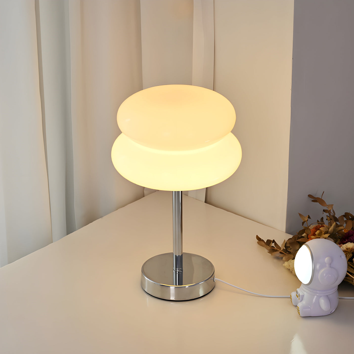Macaron Glass Table Lamp with Trichromatic Dimming