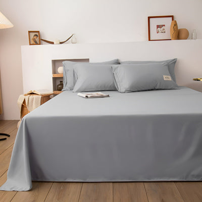 Soft Solid Color Flat Bed Sheet – Single, Queen & King Size