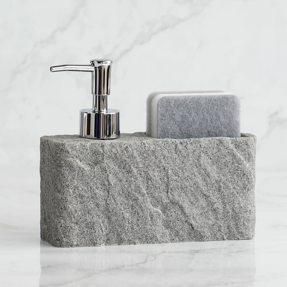 Soap Dispenser with Sponge – Imitation Black Rock Design